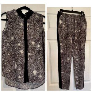 Marc by Marc Jacobs Silk Twilight Print  2-piece SET Pants and top